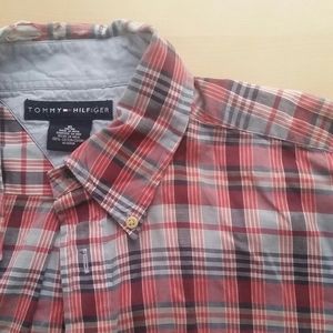 Short Sleeve Plaid Shirt Tommy Hilfiger Buttoned